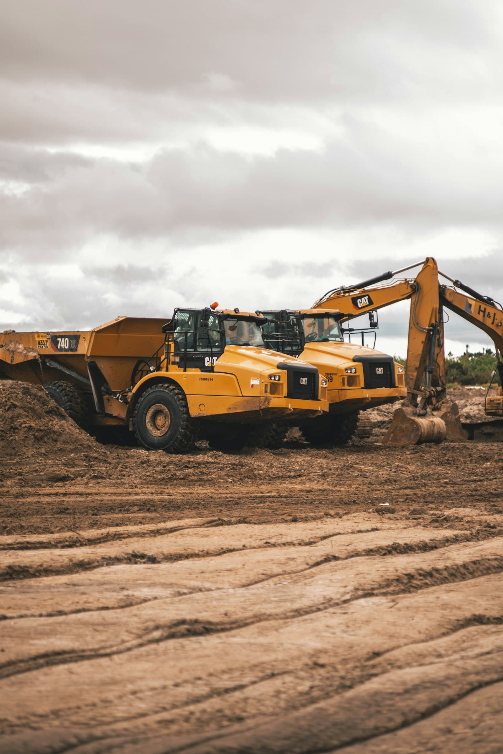 Excavator on a construction site
