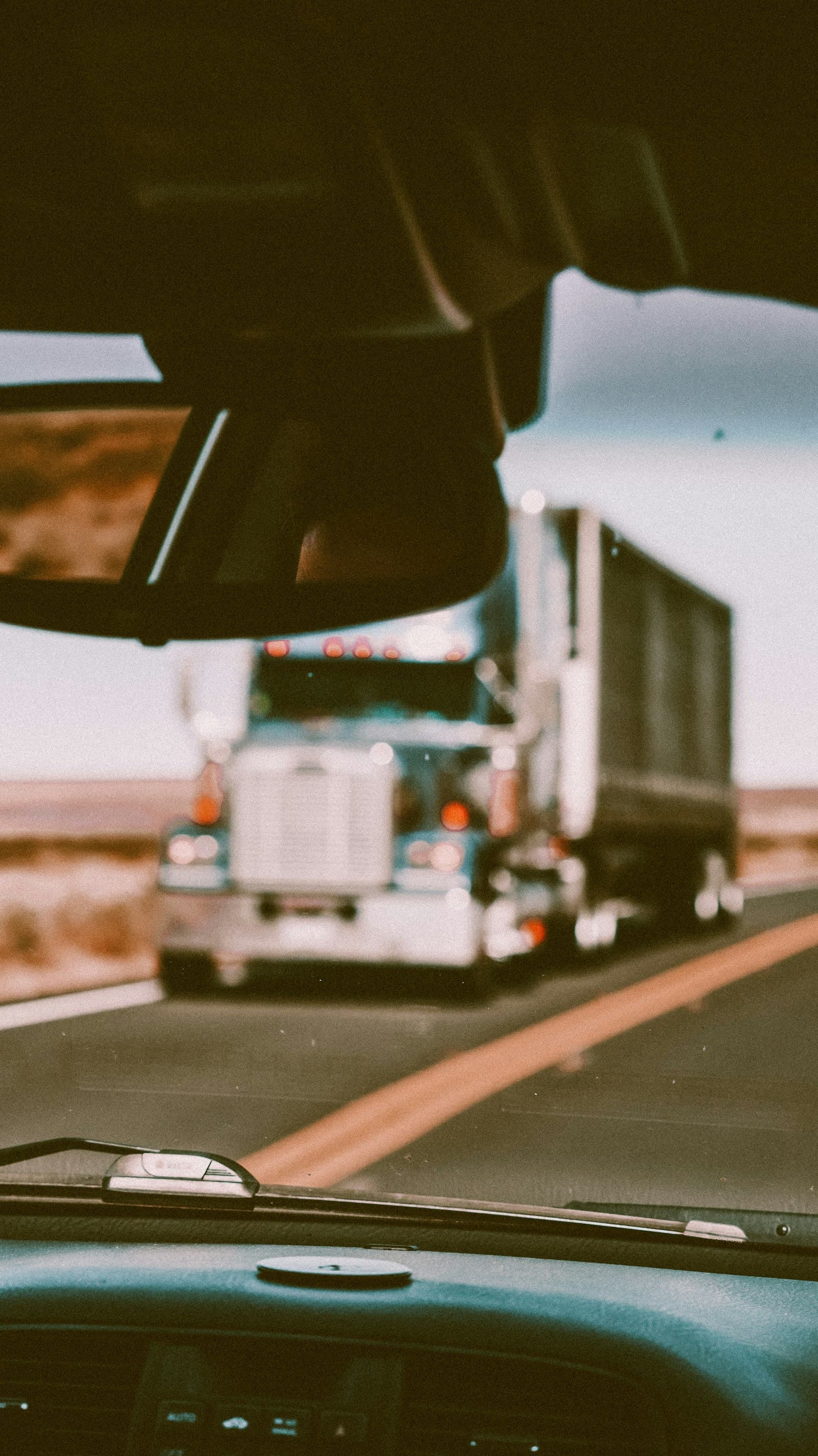 Driver completing a walk-around inspection